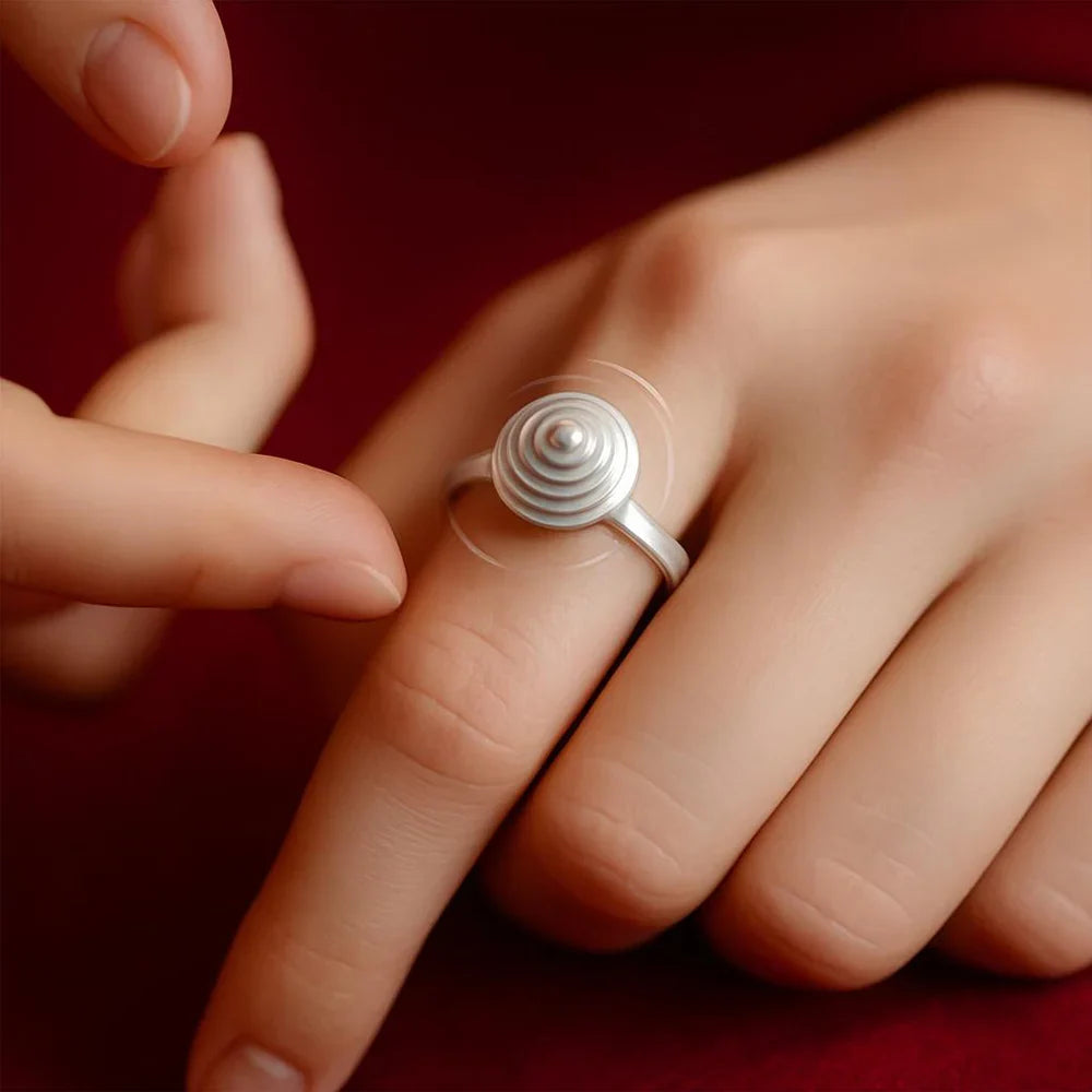 Buddhistischer Glücksring aus 925er Sterlingsilber