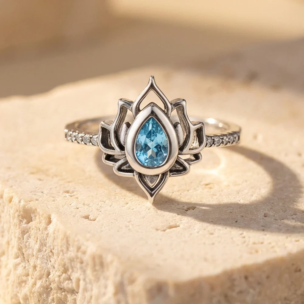 Lotus-Ring 925 Silber – Neubeginn