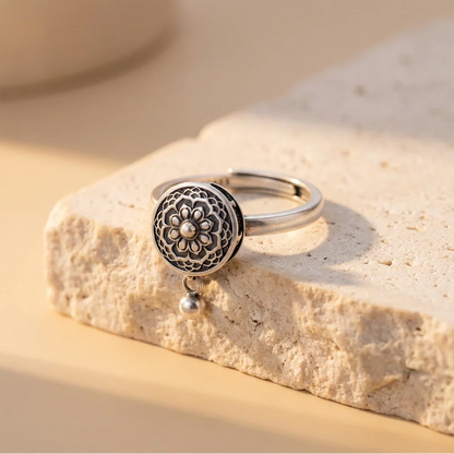 Buddhistischer Glücksring aus 925er Sterlingsilber