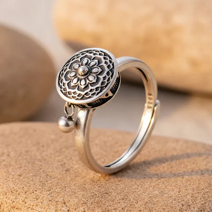 Buddhistischer Glücksring aus 925er Sterlingsilber