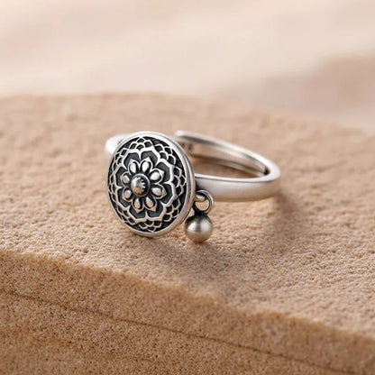 Buddhistischer Glücksring aus 925er Sterlingsilber