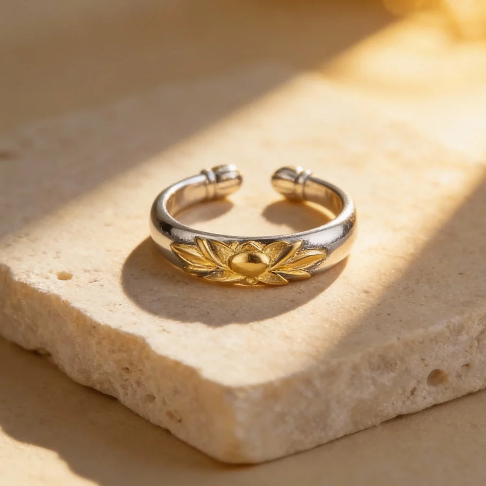 Lotus-Ring 925 Silber – Neubeginn