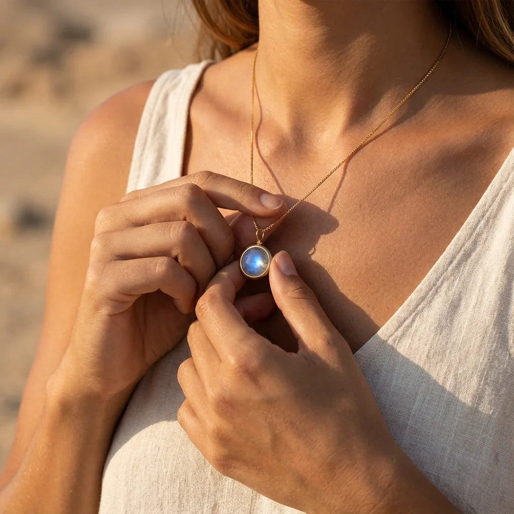 Labradorit-Kette – Sanfte Harmonie