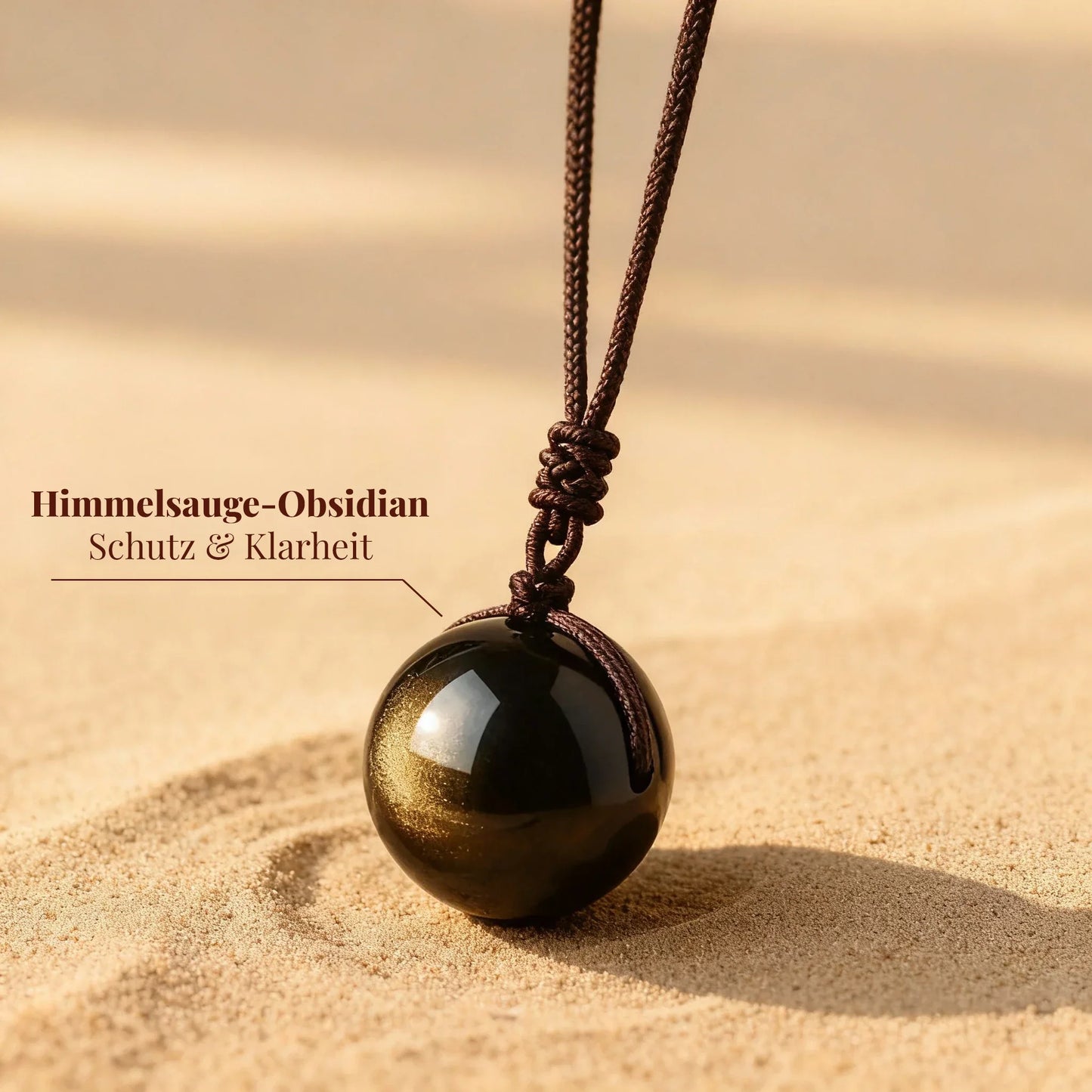 Anhänger "Sphäre" aus himmlischem Obsidian