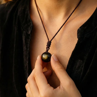 Anhänger "Sphäre" aus himmlischem Obsidian